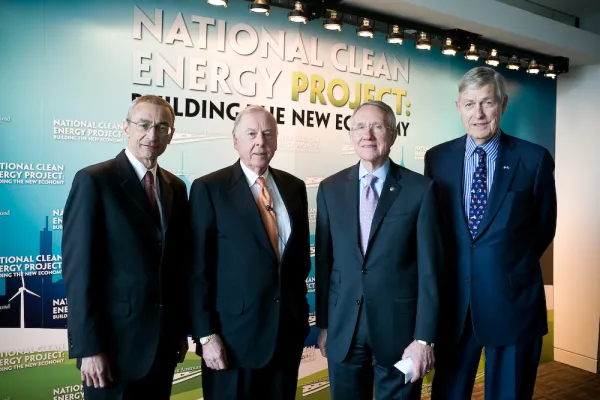 John Podesta, T. Boone Pickens, Senator Harry Reid, and Former Senator Tim Wirth